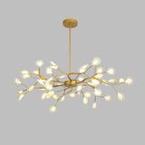 Minimalist branch chandelier for entryway