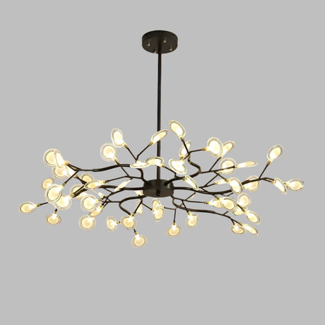 Delicate chandelier installation view