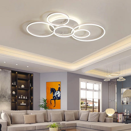LunaRing Ring-Shaped Ceiling Lamp White Finish