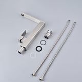Stainless steel kitchen faucet - lead-free waterway