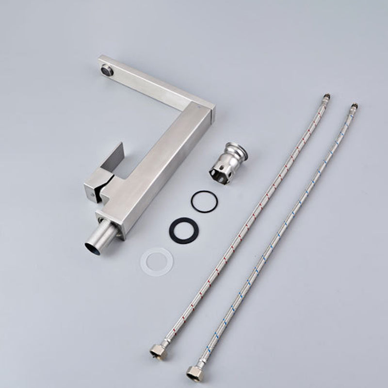 Stainless steel kitchen faucet - lead-free waterway