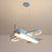 Acrylic Pendant Light LED Airplane Design for Kids Room - OpalDwell
