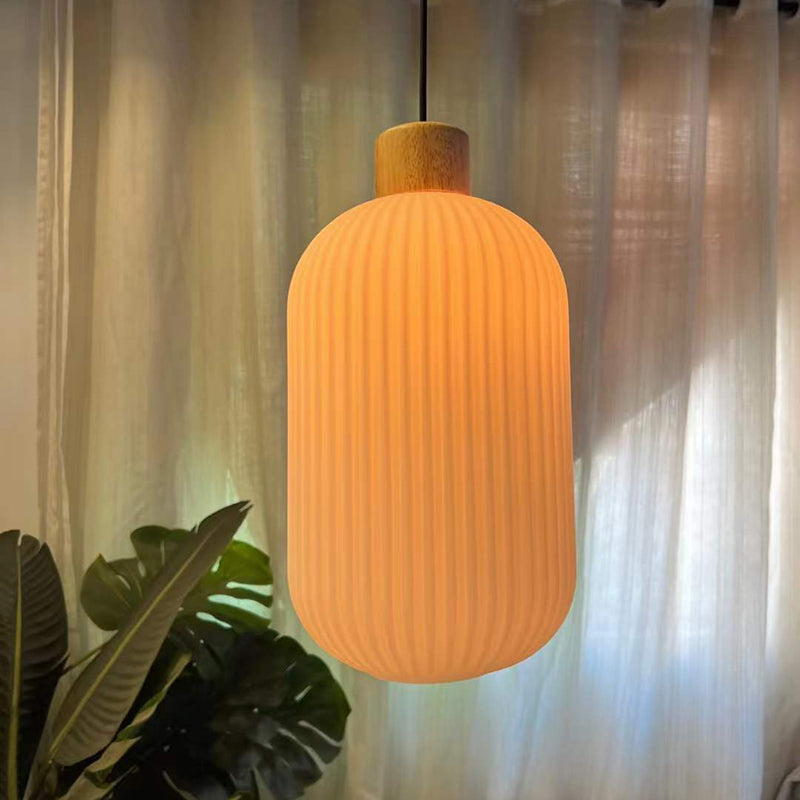 Wood Pendant Light for Bedroom Decor