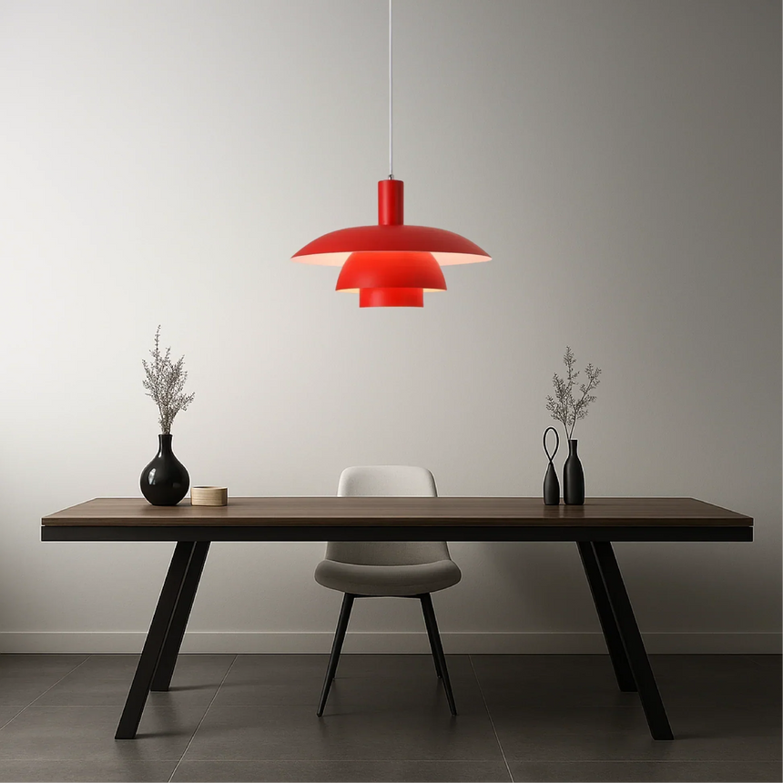 Layered Metal Disc Pendant for Dining Area OpalDwell