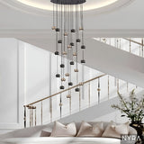 Clear Chandelier Multi-Head Configuration Design