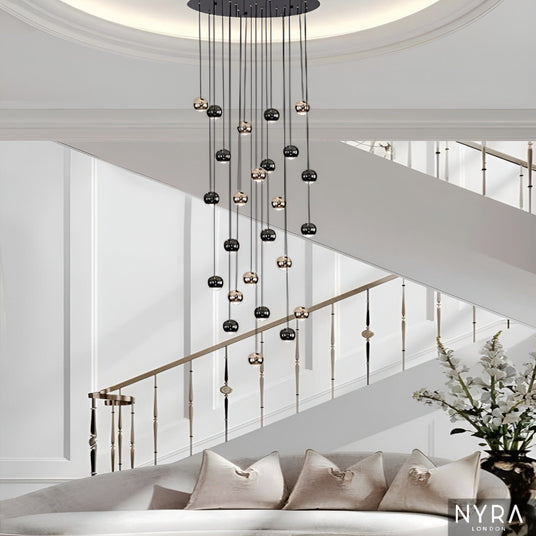 Clear Chandelier Multi-Head Configuration Design