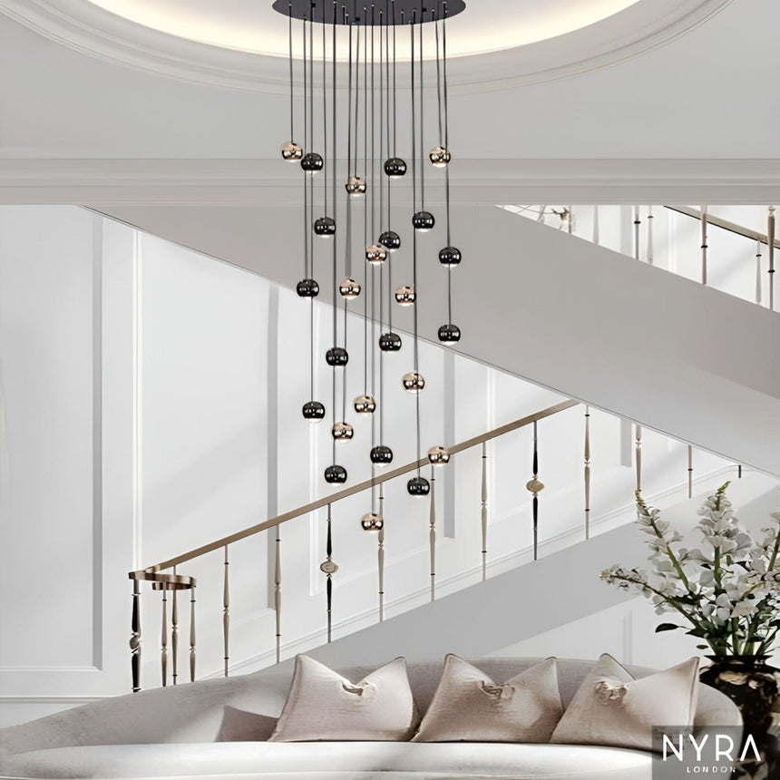 Clear Chandelier Multi-Head Configuration Design