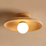 NovaHalo Minimalist Wood Ceiling Light – Hero View - OroDwell