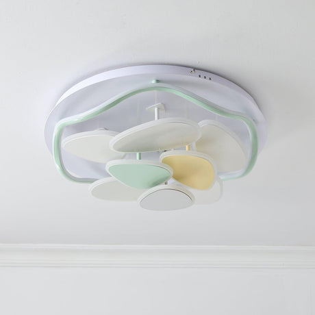 Underside of the cloud ceiling light showing the mounting plate and shapes