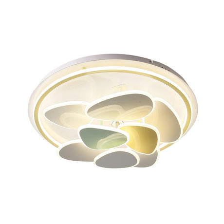 Cloud motif ceiling light unlit, shown against a plain background