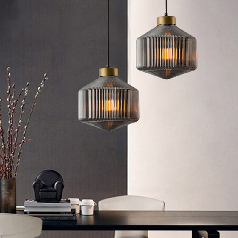 Quell Modern Glass Drum Pendant Light – Hero View - OroDwell