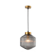 Glass Pendant Light Contemporary Drum Silhouette - OroDwell