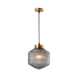 Glass Pendant Light Contemporary Drum Silhouette - OroDwell