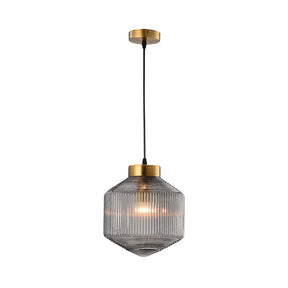 Glass Pendant Light Contemporary Drum Silhouette - OroDwell