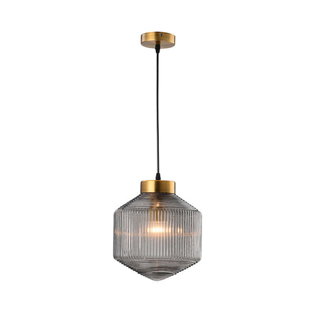 Glass Pendant Light Contemporary Drum Silhouette - OroDwell