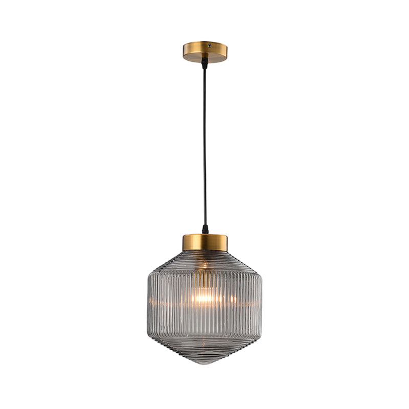 Glass Pendant Light Contemporary Drum Silhouette - OroDwell