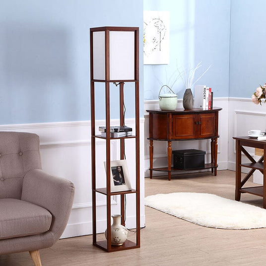 Floor Lamp Integrated Shelf Storage Detail