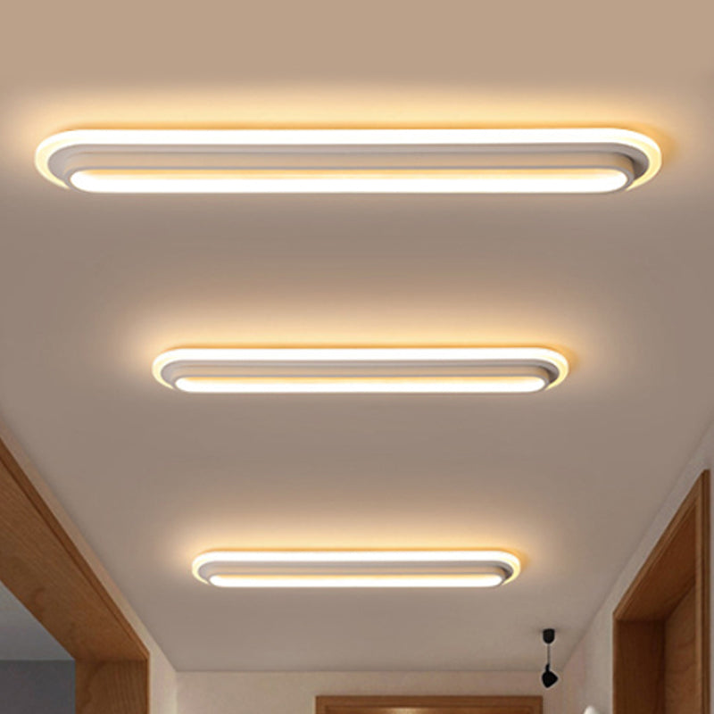 Oval Ceiling Light Overhead View
