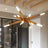 Sputnik style wood chandelier for living room decor