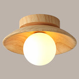 LumenWeave Wood Ceiling Light for Hallway