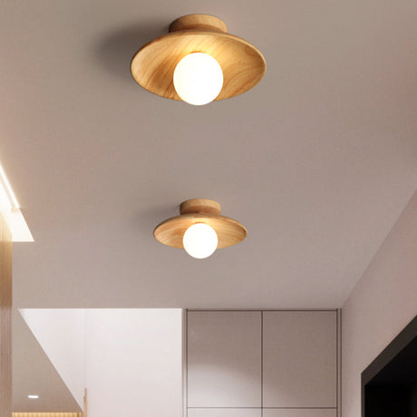 Wood Ceiling Lamp for Entryway Accent Lighting