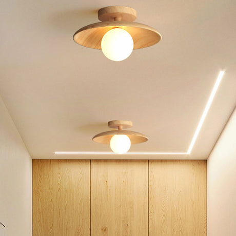 Wood Ceiling Lamp Additional Angle View