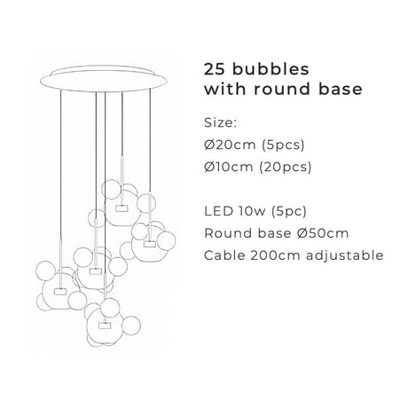 Snowball Chandelier - Full Fixture Display