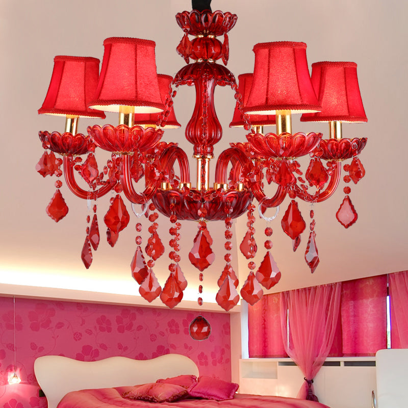 Crystal Chandelier Optional Lampshade Design Detail - OpalDwell