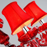 Crimson Crystal Chandelier Eye-Catching Focal Point - OpalDwell