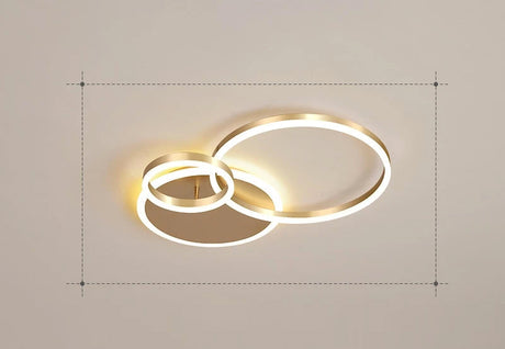 LunaRing Ceiling Light Three-Ring Size Option