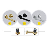 Wall mounted bathroom faucet installed in a bathroom setting