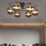 Smoked Glass Chandelier for Large Living Spaces