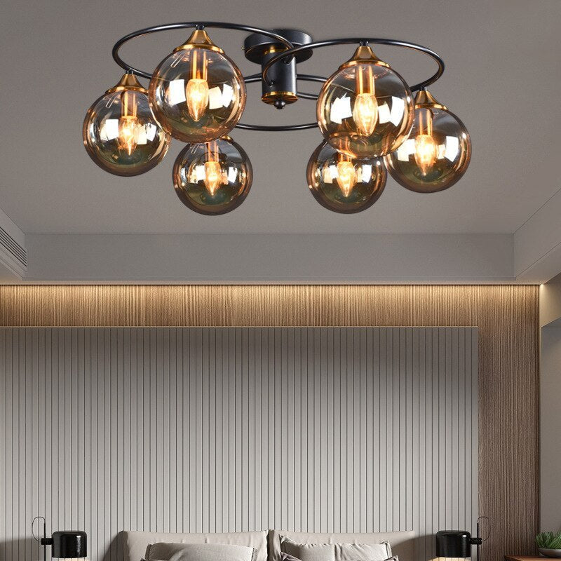 Smoked Glass Chandelier for Large Living Spaces