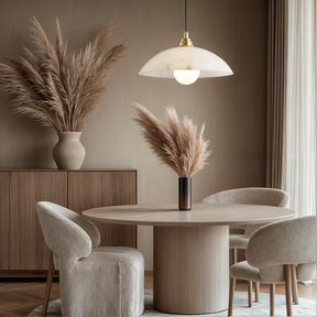 Alabaster pendant light for dining room decor