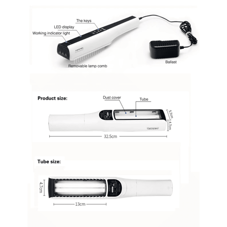 UVB narrowband lamp handheld device view