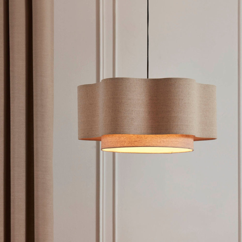 Metal Flush Mount Ceiling Light Dual-Tier Design