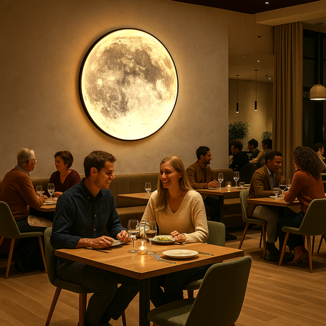 Noctara moon atmosphere lamp realistic surface close-up