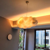 White PVC and Cotton Pendant Light Detail