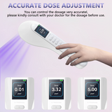 UVB phototherapy lamp control panel close-up