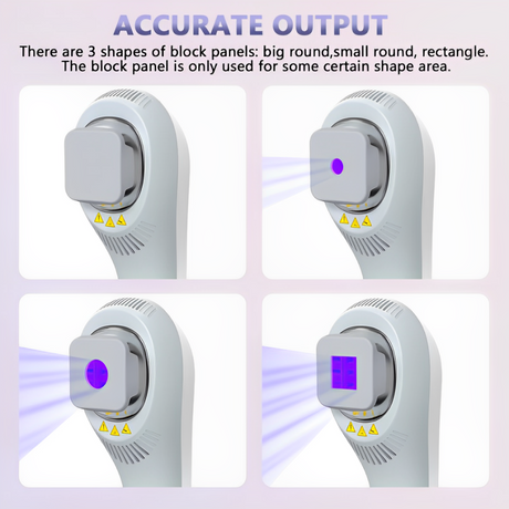 UVB lamp device touch controls close-up