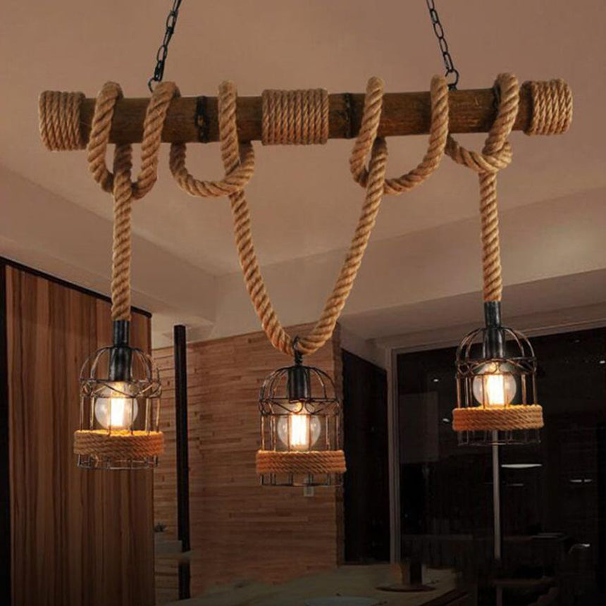 Wood pendant light for bedroom and dining room