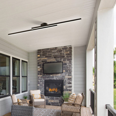 Minimalist ceiling fixture close-up detail