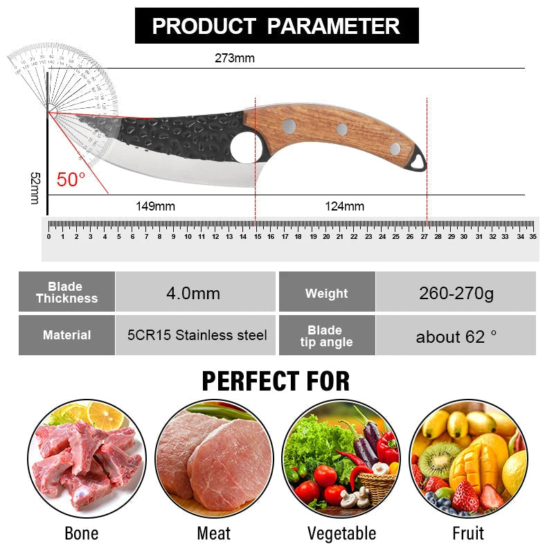 Ariiko Studio Chef Knife – Natural Wood Handle Design
