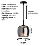 Wrought iron pendant light for dining area