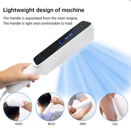 AureaPulse Handheld UVB Narrowband Phototherapy Lamp Timer And Touch Control - OpalDwell