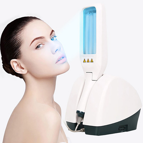 UVB home phototherapy device close-up view