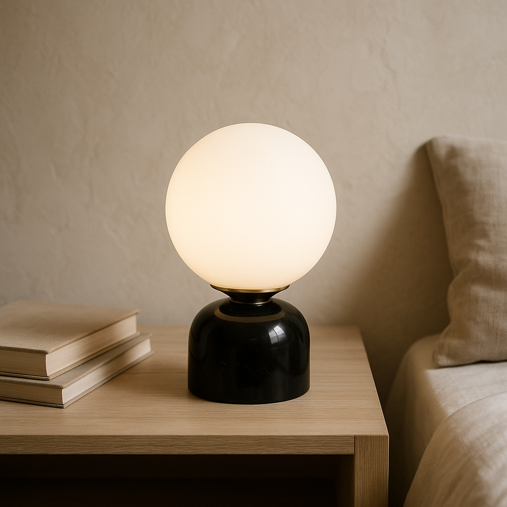 Marble Table Lamp LED Square Design for Dining Room