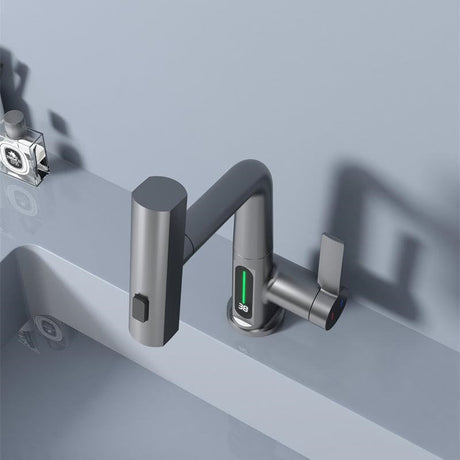 Brass kitchen faucet with included mounting hardware - single lever handle