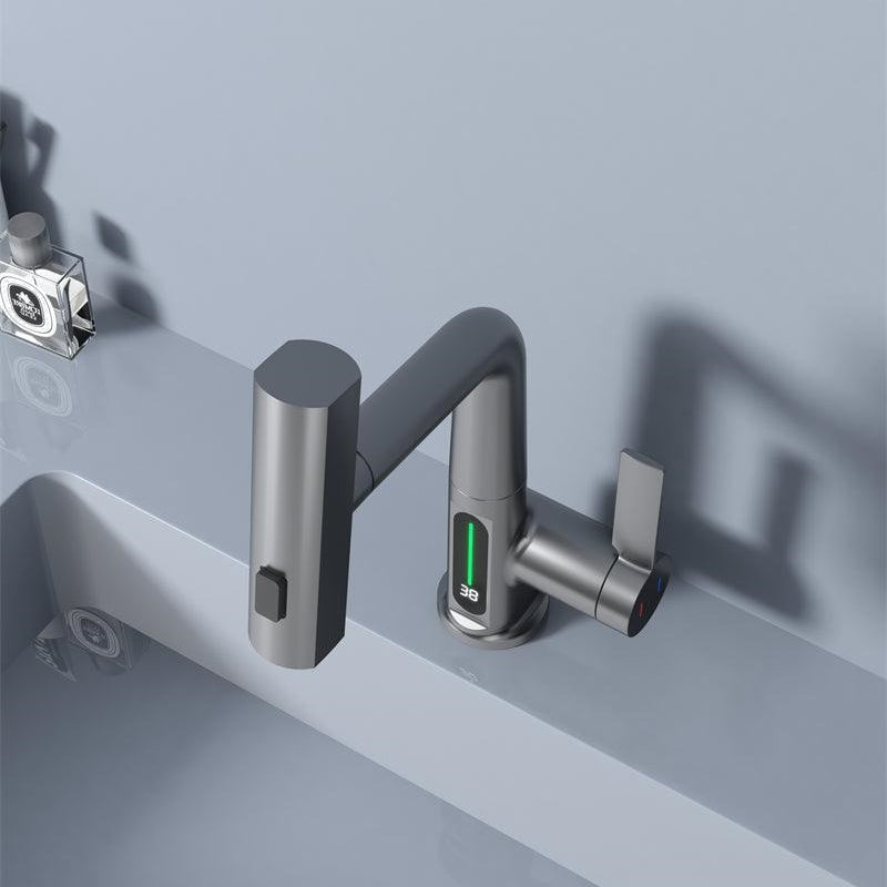 Brass kitchen faucet with included mounting hardware - single lever handle