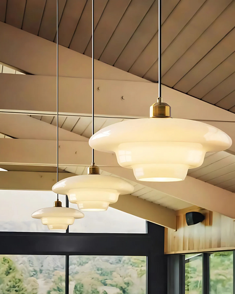 LyraCloud Pendant Light for bedroom warm diffused glow - OpalDwell